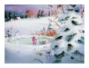 The frozen pond - Greeting Card