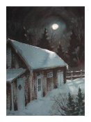 Snow beneath the moon - Greeting Card