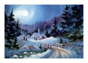 Small creek under the moon - Greeting Card