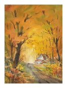 L'automne dans ses feuilles - Reproduction giclée