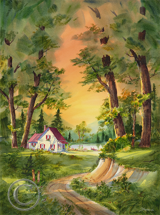 La chaumière ensoleillée