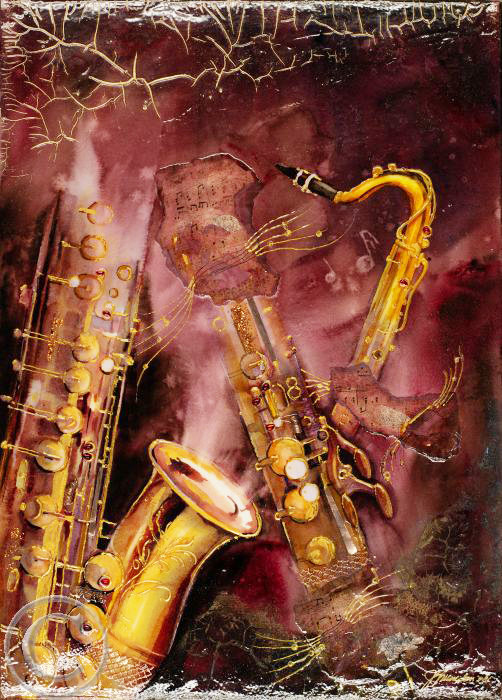 Le saxophone cuivré